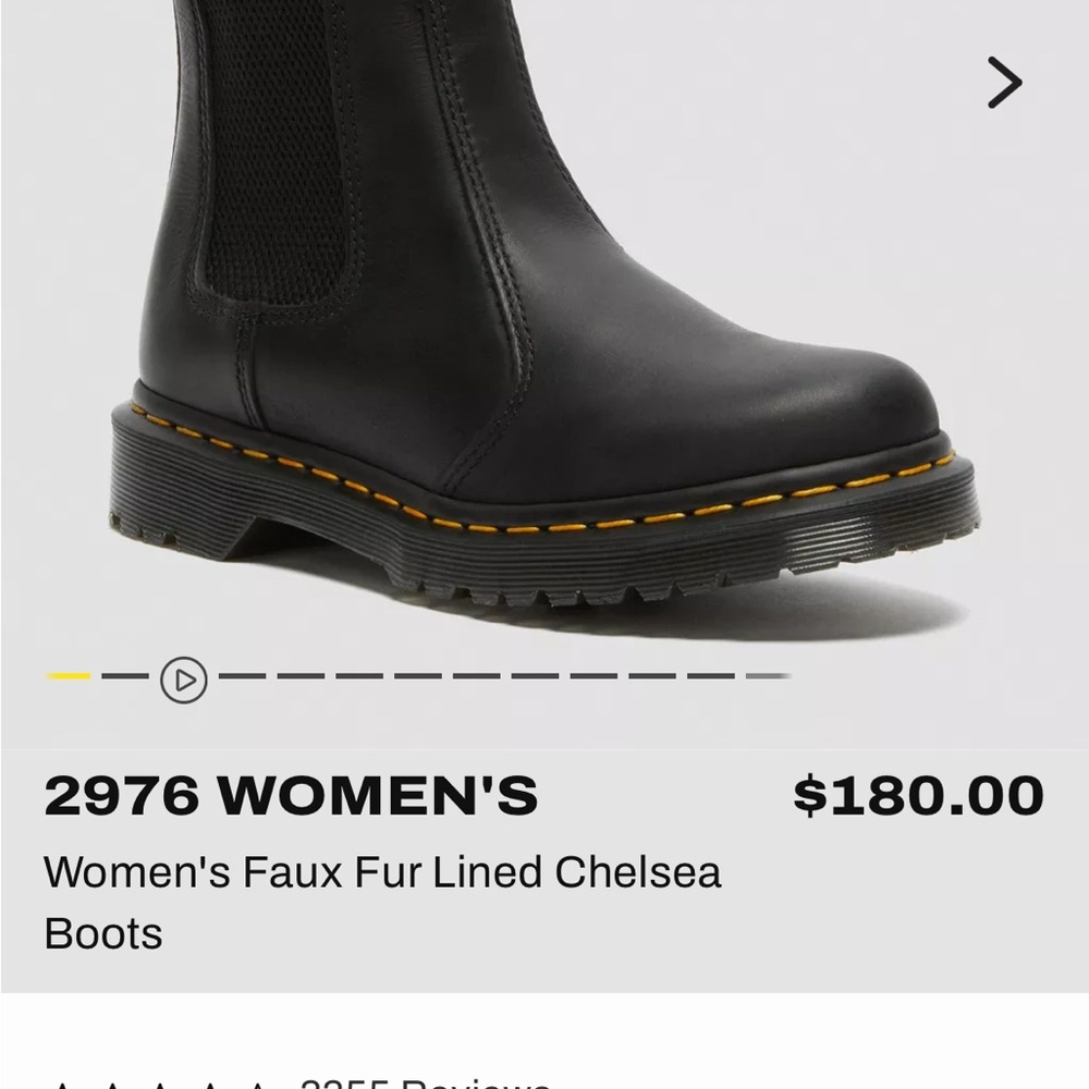 New Dr. Martens Black Faux Fur Lined Chelsea Boots